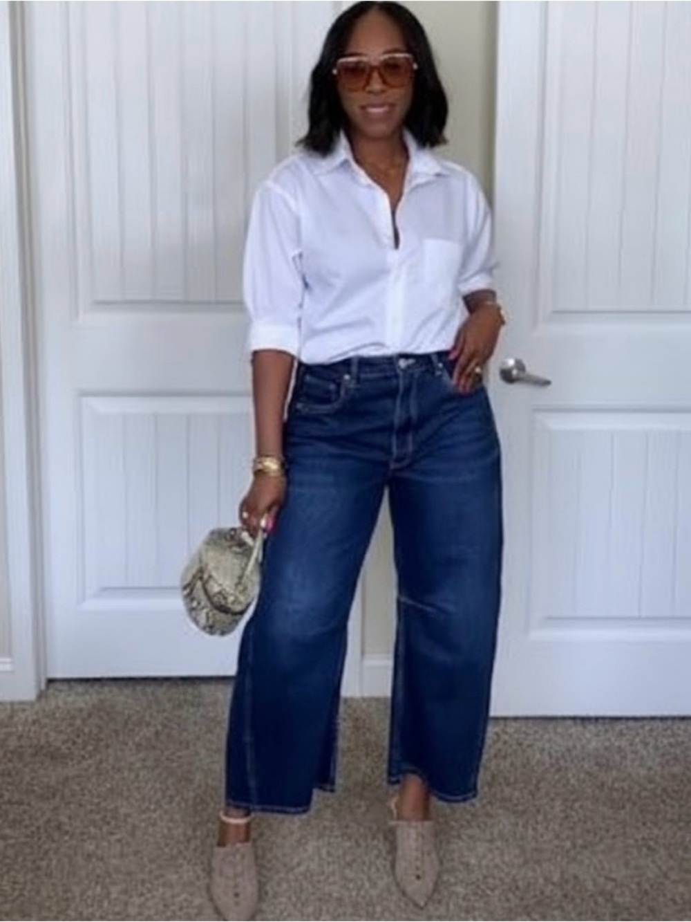 Zara High-Rise Barrel Jeans